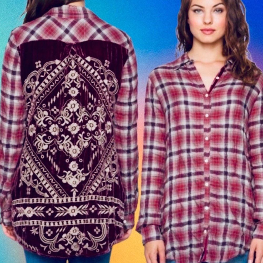 Johnny Was Velvet Shirt